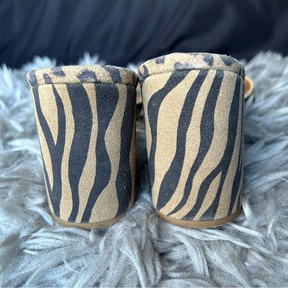 Free People Charlie-V animal print block heel sandal women’s shoe size 10 - Picture 8 of 10
